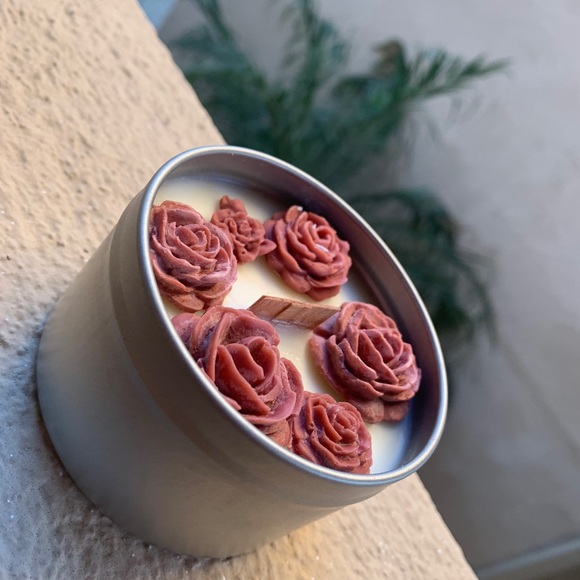 Handmade Soy Wax Candle “Rose” - Picture 4 of 6